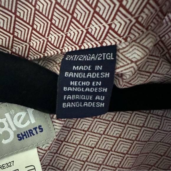 Wrangler Wrancher Mens Western Geometric Pearl Snap Shirt Sz 2XT Rodeo Cowboy - Picture 10 of 10